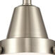 Franklin Restoration Bellmont 1 Light 6.25 inch Brushed Satin Nickel Flush Mount Ceiling Light in Matte White Glass