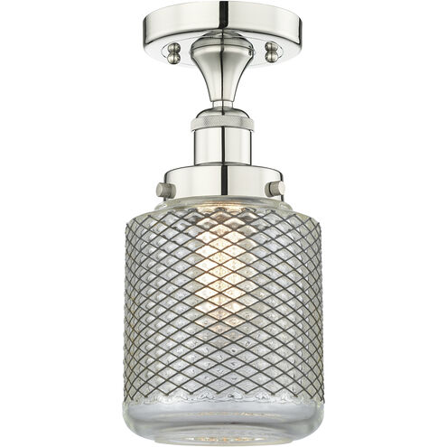 Stanton 1 Light 6 inch Polished Nickel Semi-Flush Mount Ceiling Light