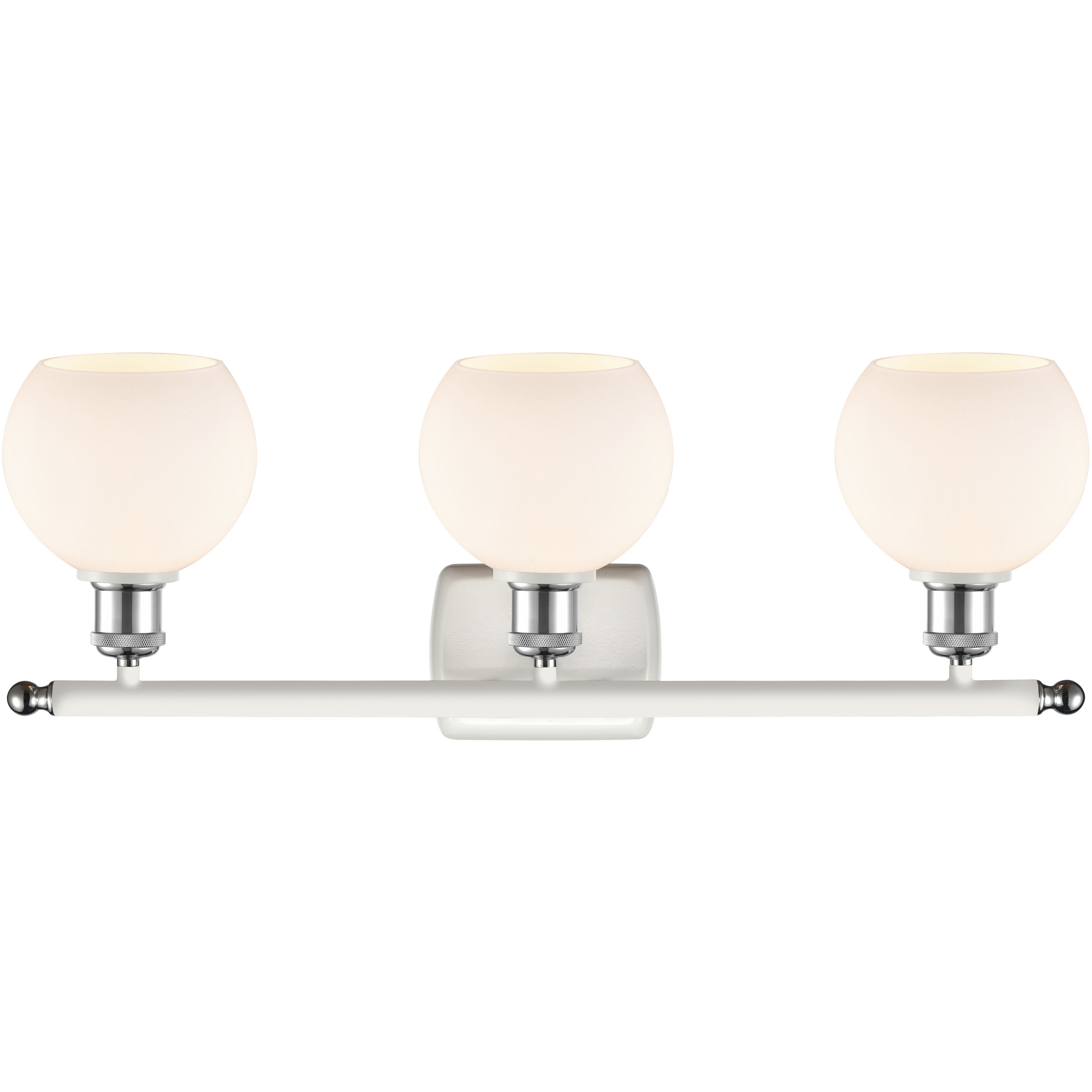 Ballston Athens LED 26 inch White and Polished Chrome Bath Vanity Light Wall Light in Matte White Glass