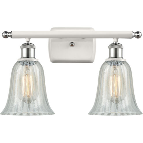 Ballston Hanover LED 16 inch White and Polished Chrome Bath Vanity Light Wall Light in Mouchette Glass, Ballston