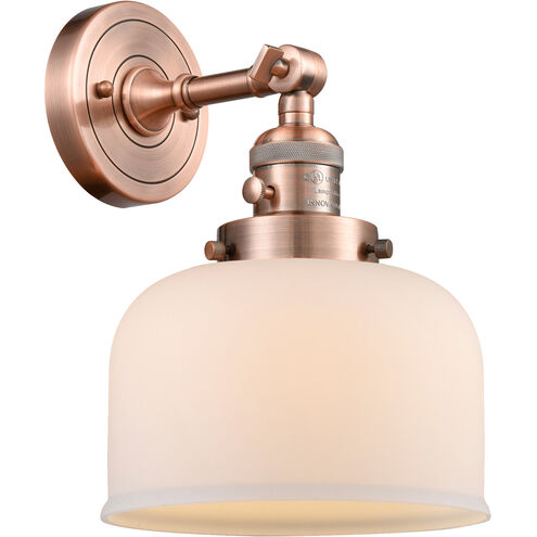 Franklin Restoration Large Bell LED 8 inch Antique Copper Sconce Wall Light, Franklin Restoration