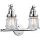 Franklin Restoration Small Canton LED 18 inch Polished Chrome Bath Vanity Light Wall Light in Clear Glass, Franklin Restoration