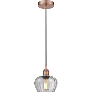Edison Fenton LED 7 inch Antique Copper Mini Pendant Ceiling Light
