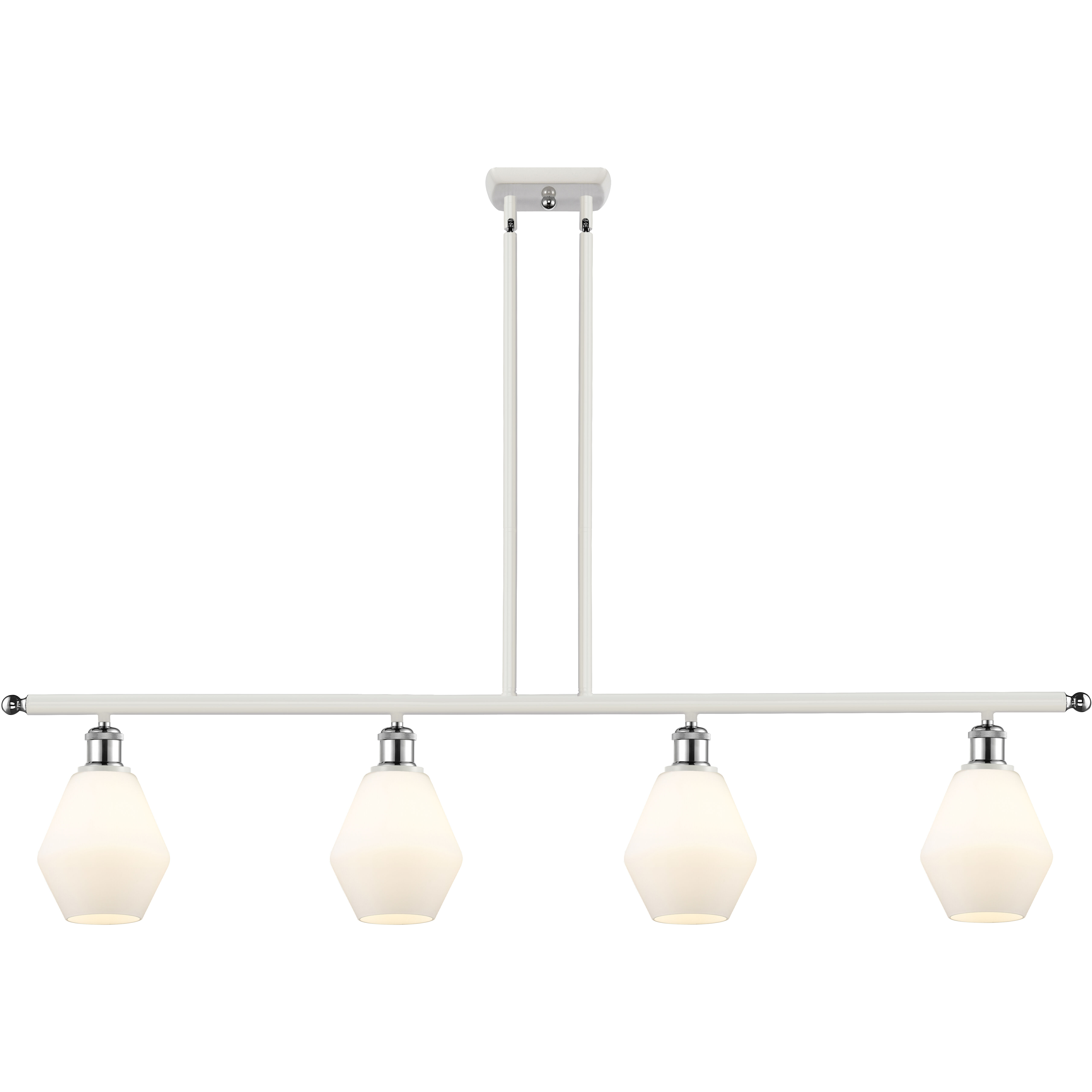 Ballston Cindyrella LED 48 inch White and Polished Chrome Island Light Ceiling Light in Matte White Glass