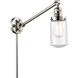 Dover 30 inch 3.50 watt Polished Nickel Swing Arm Wall Light, Franklin Restoration