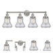 Bellmont 4 Light 33.5 inch Brushed Satin Nickel Bath Vanity Light Wall Light