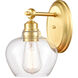 Amina LED 6.75 inch Satin Gold Bath Vanity Light Wall Light