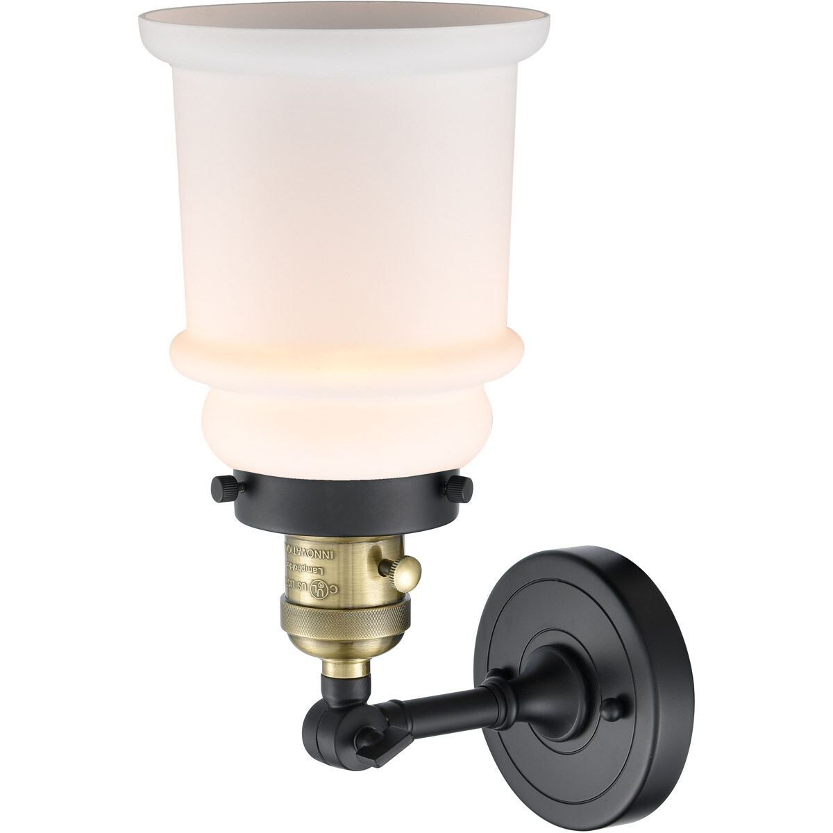 Franklin Restoration Canton LED 7 inch Black Antique Brass Sconce Wall Light, Franklin Restoration