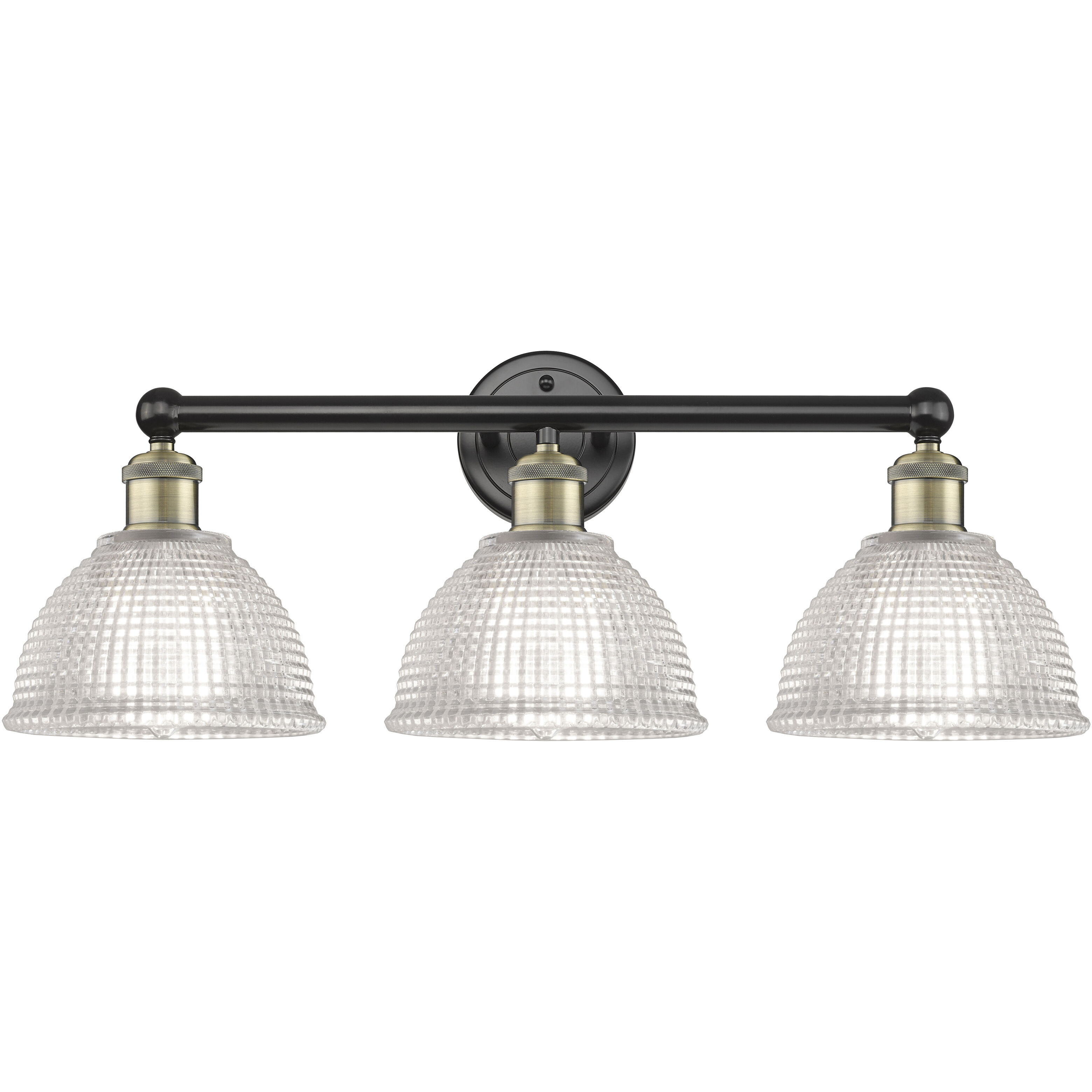 Edison Arietta 3 Light 26 inch Black Antique Brass Bath Vanity Light Wall Light