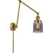 Small Bell 30 inch 60.00 watt Brushed Brass Swing Arm Wall Light, Franklin Restoration