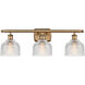 Ballston Dayton LED 26 inch Brushed Brass Bath Vanity Light Wall Light in Clear Glass, Ballston