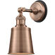 Addison Sconce Wall Light in Antique Copper, Antique Copper/Matte Black