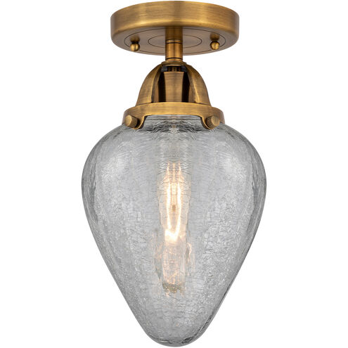 Nouveau 2 Geneseo LED 7 inch Brushed Brass Semi-Flush Mount Ceiling Light