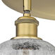 Belfast 3 Light 17.75 inch Brushed Brass Flush Mount Ceiling Light in Clear Crackle