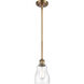 Ballston Ellery 1 Light 5 inch Brushed Brass Pendant Ceiling Light in Seedy Glass, Ballston
