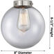 Franklin Restoration Beacon LED 8 inch Polished Nickel Mini Pendant Ceiling Light in Matte White, Franklin Restoration