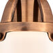 Nouveau 2 Dover 1 Light 5 inch Antique Copper Semi-Flush Mount Ceiling Light in Matte White Glass