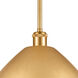 Ballston Dome LED 16 inch Satin Gold Pendant Ceiling Light