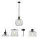 Ballston Athens 1 Light 8 inch Oil Rubbed Bronze Pendant Ceiling Light in Clear Glass, Ballston