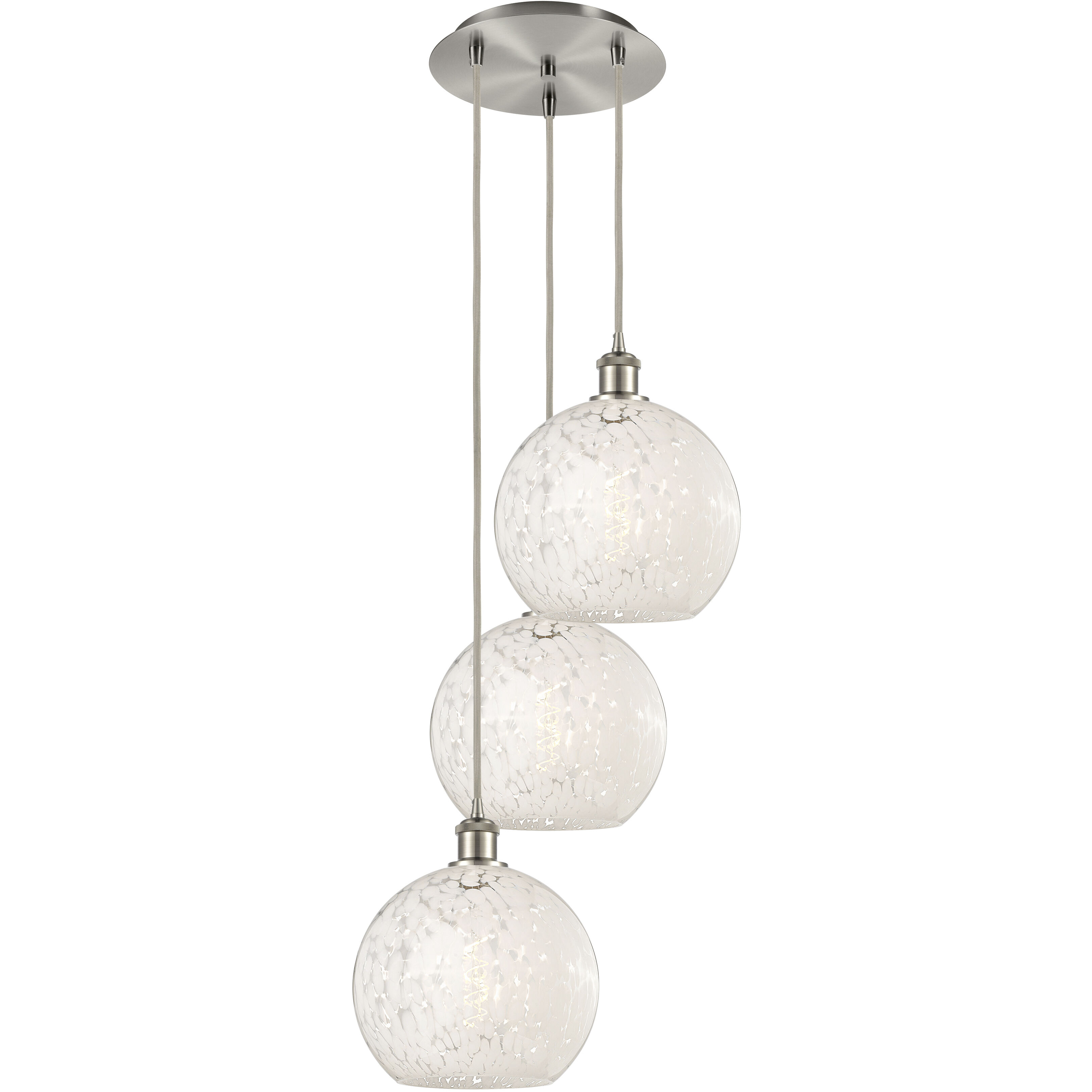 Ballston White Mouchette 3 Light 16.50 inch Pendant