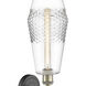 Windham 1 Light 7 inch Black Antique Brass and Clear Sconce Wall Light