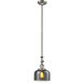 Franklin Restoration Bell LED 8 inch Brushed Satin Nickel Mini Pendant Ceiling Light in Plated Smoke, Franklin Restoration
