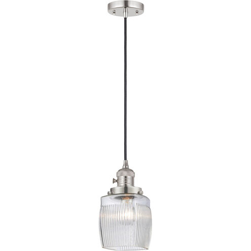Franklin Restoration Colton LED 6 inch Polished Nickel Mini Pendant Ceiling Light