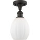 Ballston Eaton 1 Light 6 inch Oil Rubbed Bronze Semi-Flush Mount Ceiling Light, Ballston