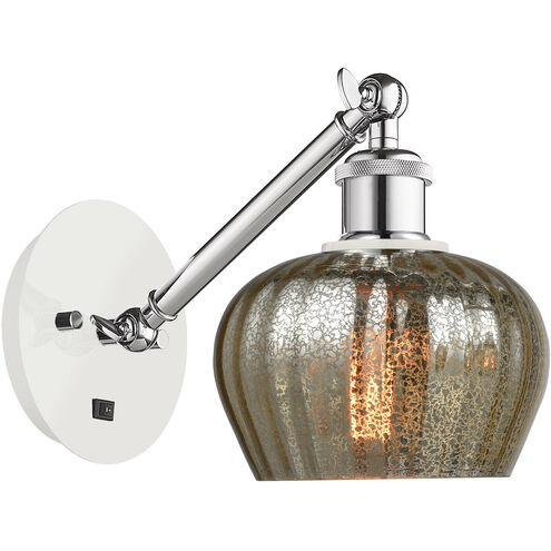 Ballston Fenton 1 Light 7 inch White and Polished Chrome Sconce Wall Light