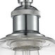 Edison Bristol Glass 1 Light 9 inch Polished Chrome Semi-Flush Mount Ceiling Light in Clear Glass
