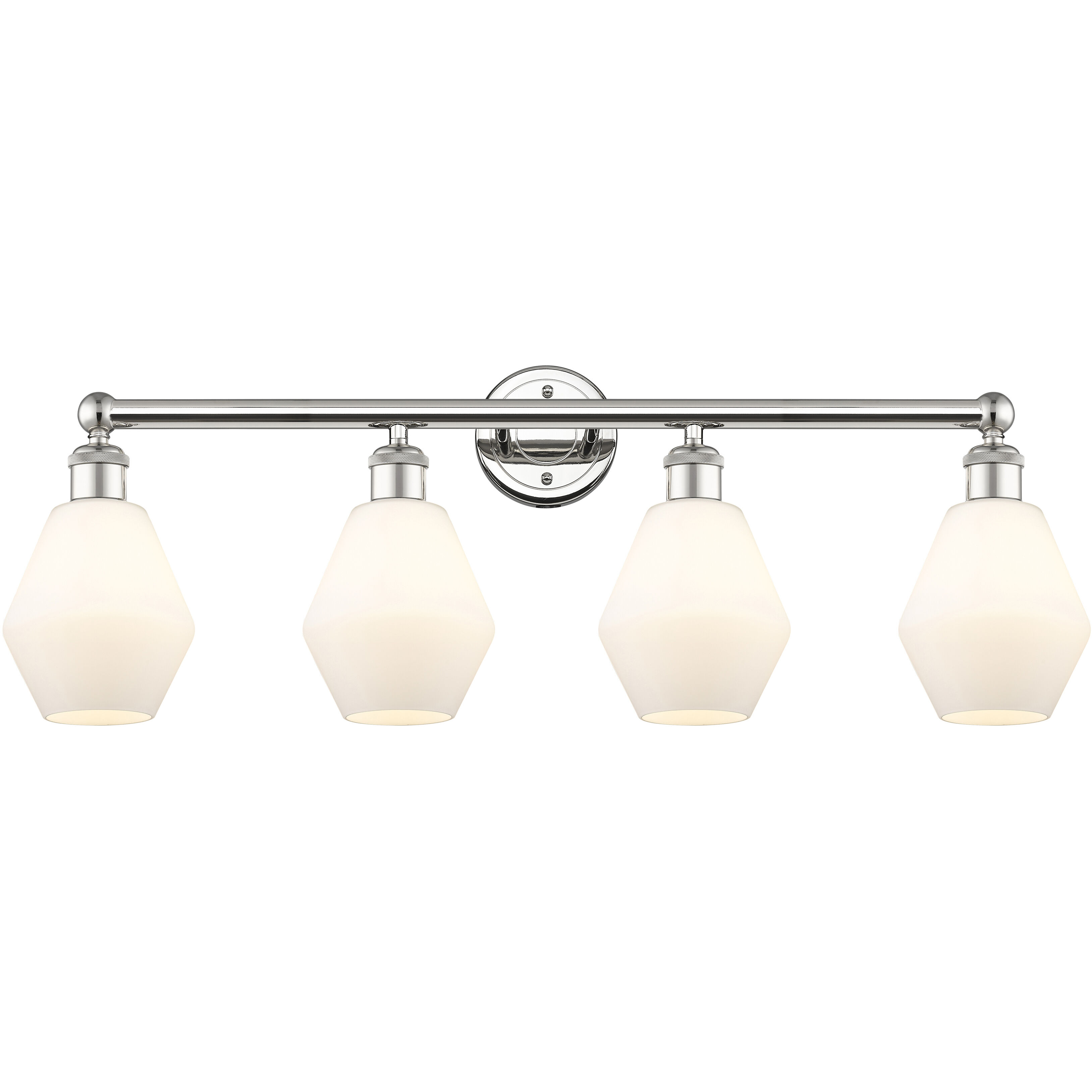 Cindyrella 4 Light 33 inch Polished Nickel Bath Vanity Light Wall Light in Cased Matte White