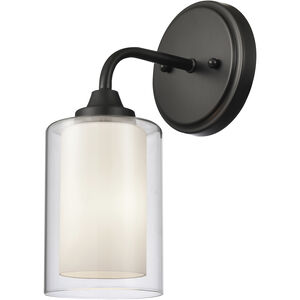 Auralume Fairbank LED 5 inch Matte Black Bath Vanity Light Wall Light
