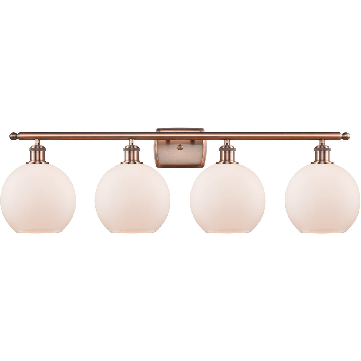 Ballston Athens 4 Light 36 inch Antique Copper Bath Vanity Light Wall Light