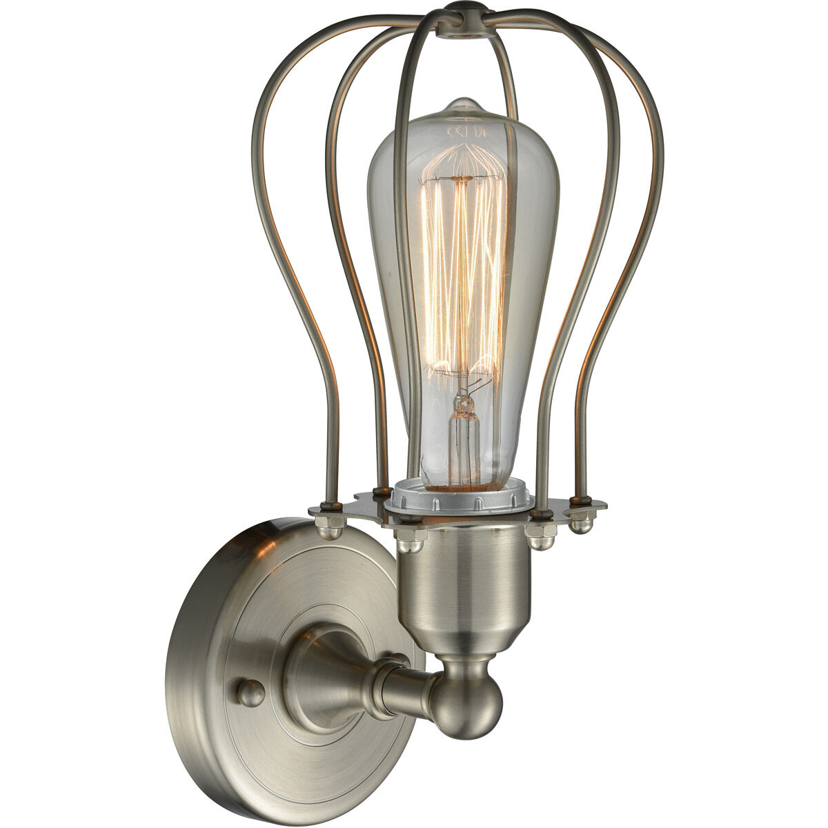 Austere Muselet 1 Light 6 inch Brushed Satin Nickel Sconce Wall Light in Incandescent, Austere