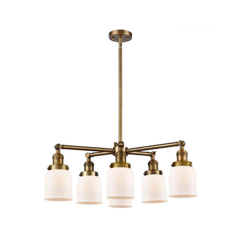 Franklin Restoration Small Oxford 6 Light 30 inch Brushed Brass Chandelier Ceiling Light in Incandescent, Clear Glass, Franklin Restoration