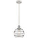 Ballston Rochester 1 Light 8 inch White Polished Chrome Cord Hung Mini Pendant Ceiling Light