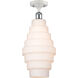Ballston Cascade LED 8.25 inch White and Polished Chrome Semi-Flush Mount Ceiling Light