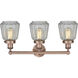 Chatham 3 Light 24.5 inch Antique Copper Bath Vanity Light Wall Light in Clear
