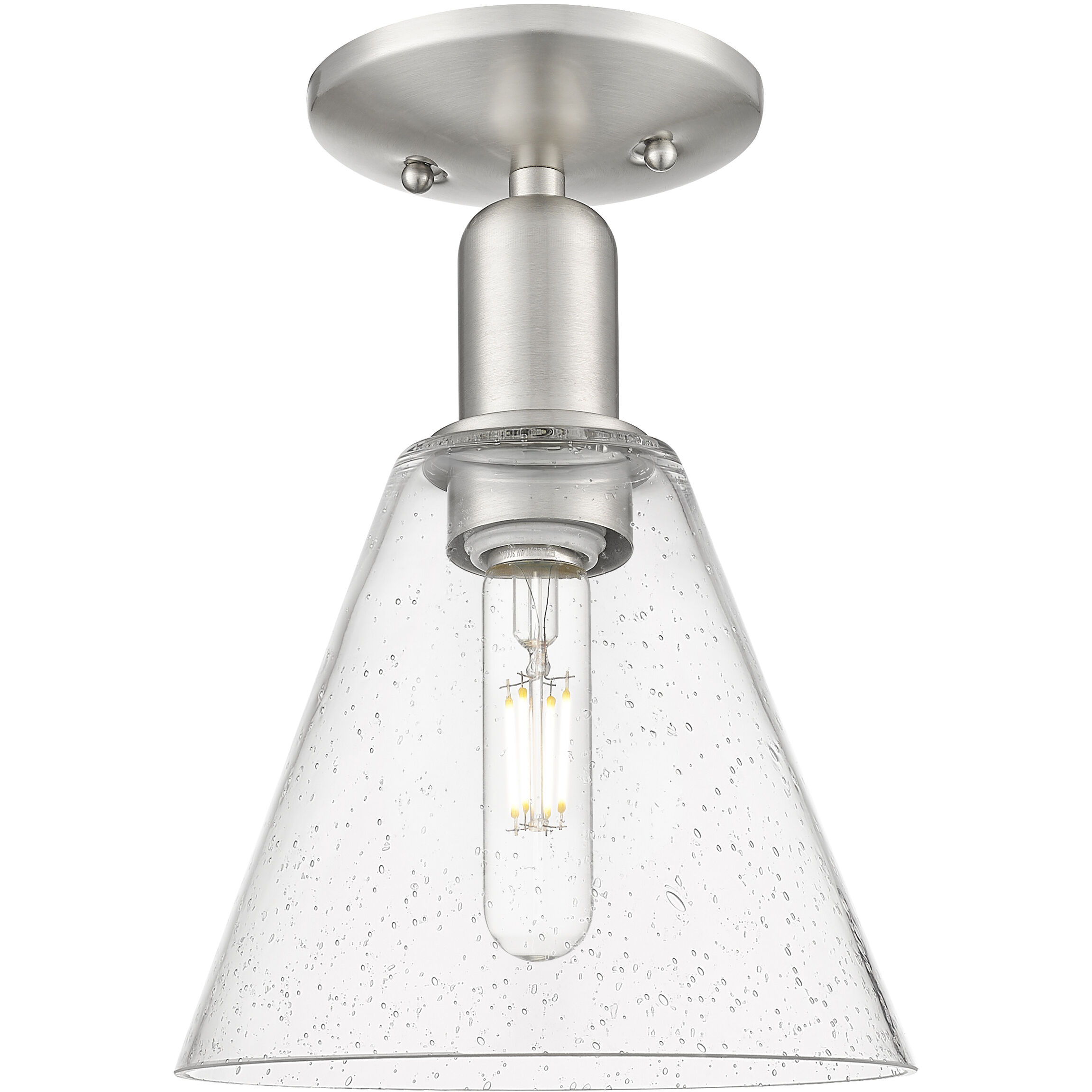 Arcadia Berkshire Glass 1 Light 8.00 inch Semi-Flush Mount