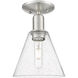 Arcadia Berkshire Glass 1 Light 8.00 inch Semi-Flush Mount