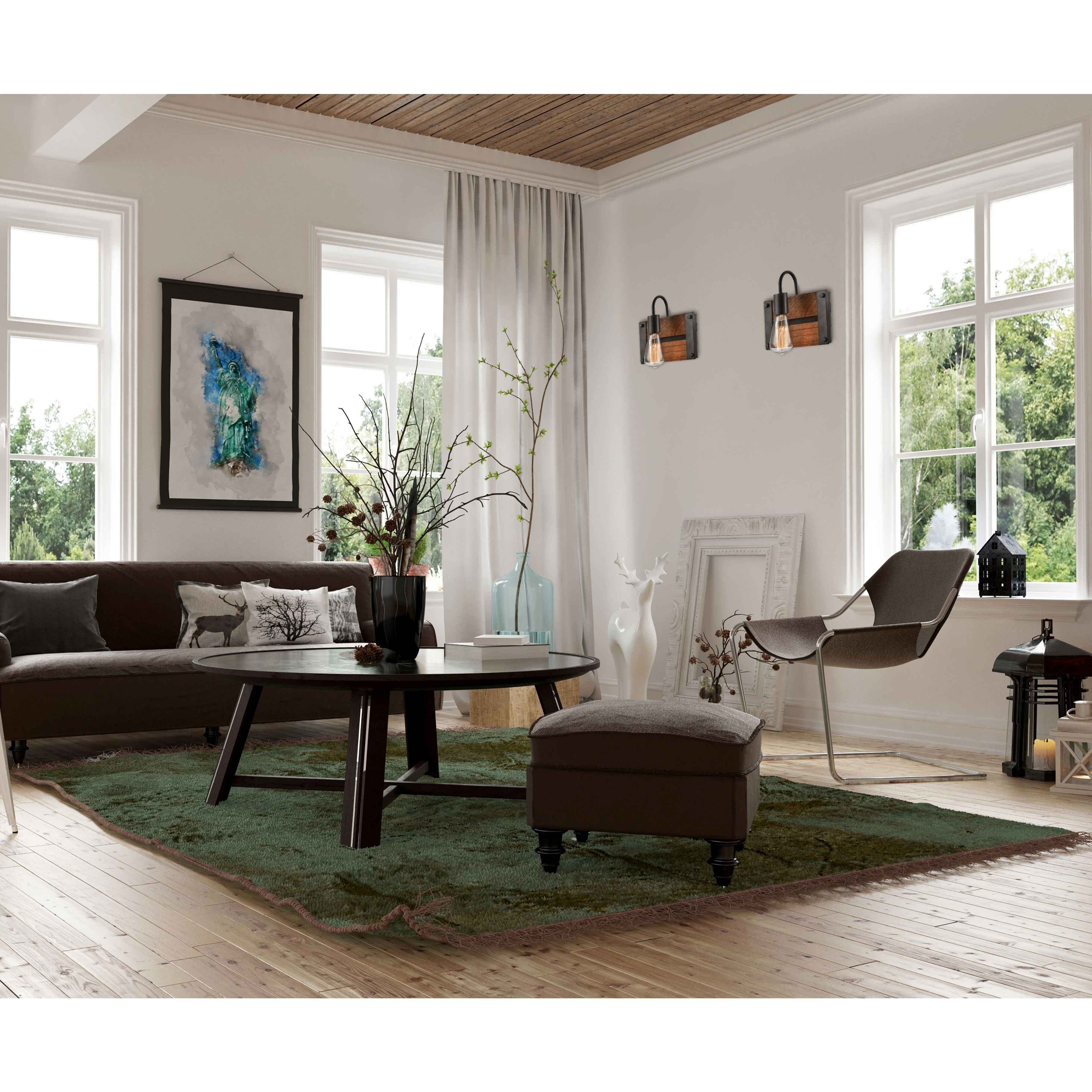 Austin 1 Light 8.5 inch Aged Gun Metal Sconce Wall Light