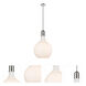 Auralume Amherst LED 15.75 inch Polished Nickel Pendant Ceiling Light in Matte White Glass
