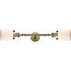 Franklin Restoration Small Bell LED 16 inch Antique Brass Bath Vanity Light Wall Light in Matte White Glass, Franklin Restoration