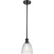 Ballston Castile 1 Light 6 inch Matte Black Pendant Ceiling Light in Clear Glass, Ballston