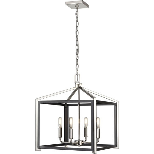 Wiscoy 4 Light 16 inch Black Polished Nickel Pendant Ceiling Light