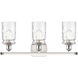Ballston Candor LED 26 inch White and Polished Chrome Bath Vanity Light Wall Light in Clear Waterglass, Ballston