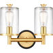 Marlowe LED 13.63 inch Black Satin Gold Bath Vanity Light Wall Light