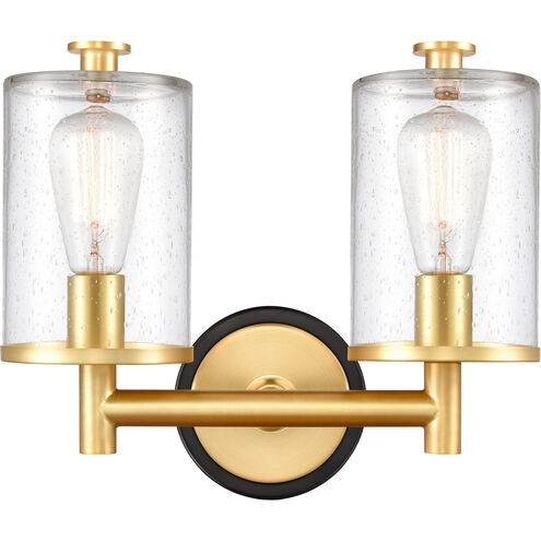 Marlowe LED 13.63 inch Black Satin Gold Bath Vanity Light Wall Light