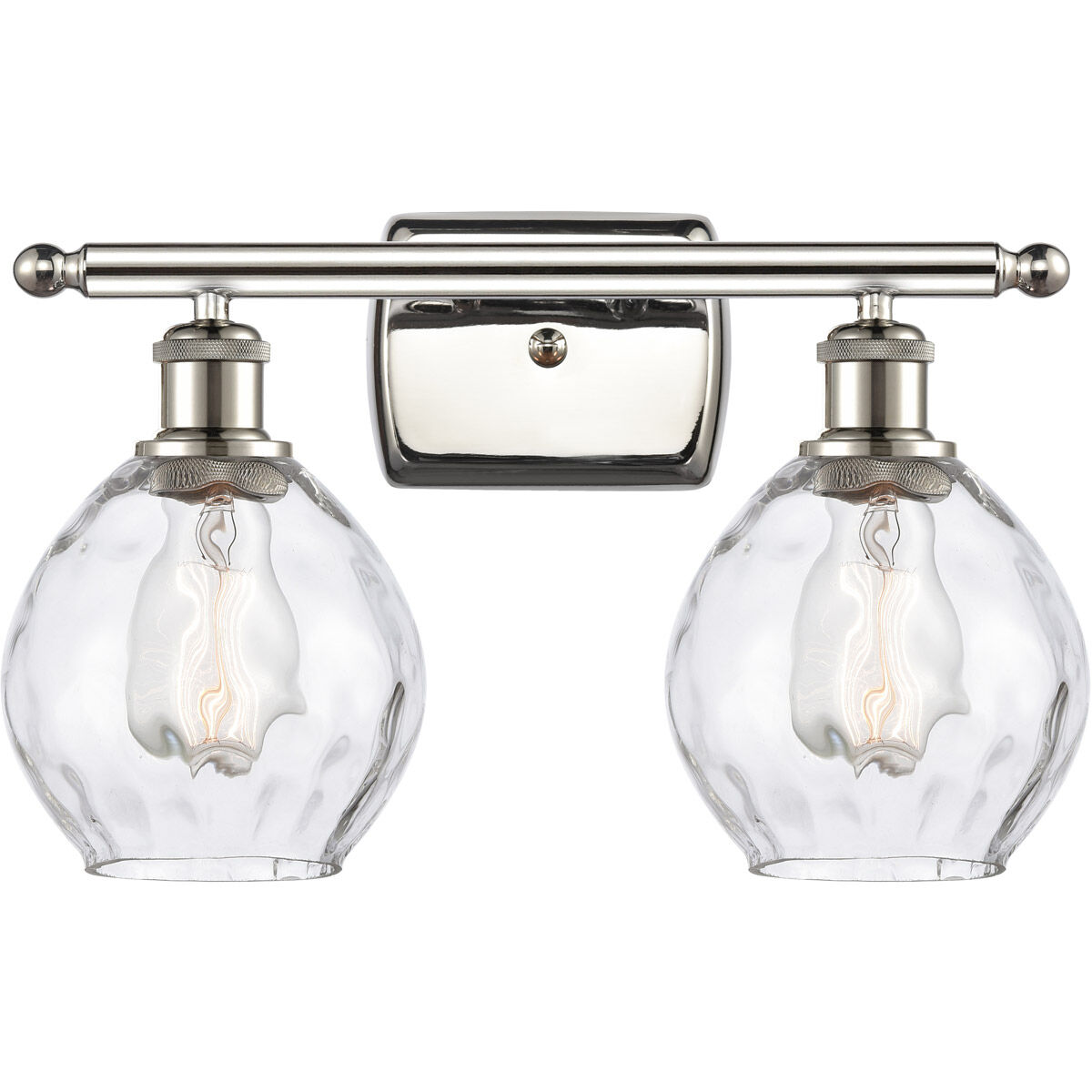 Ballston Small Waverly 2 Light 16 inch Polished Nickel Bath Vanity Light Wall Light, Ballston