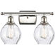 Ballston Small Waverly 2 Light 16 inch Polished Nickel Bath Vanity Light Wall Light, Ballston